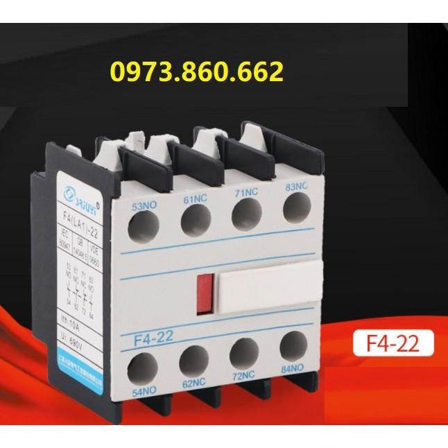 Tiếp điểm phụ contactor 1NO + 1NC - F4-11, LA-11, Tiếp điểm phụ mặt trên của khởi động từ