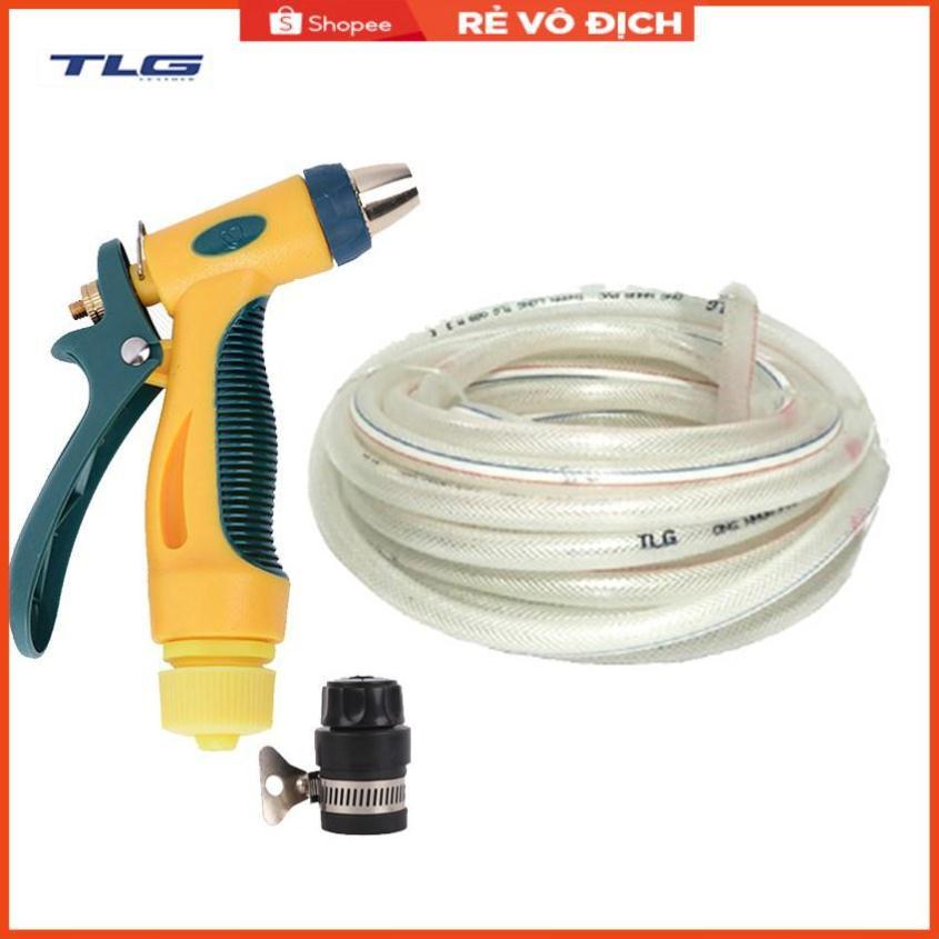 Bộ dây vòi xịt nước rửa xe,tưới cây tăng áp 3 lần 15m (nối nhựa đen 713-2)