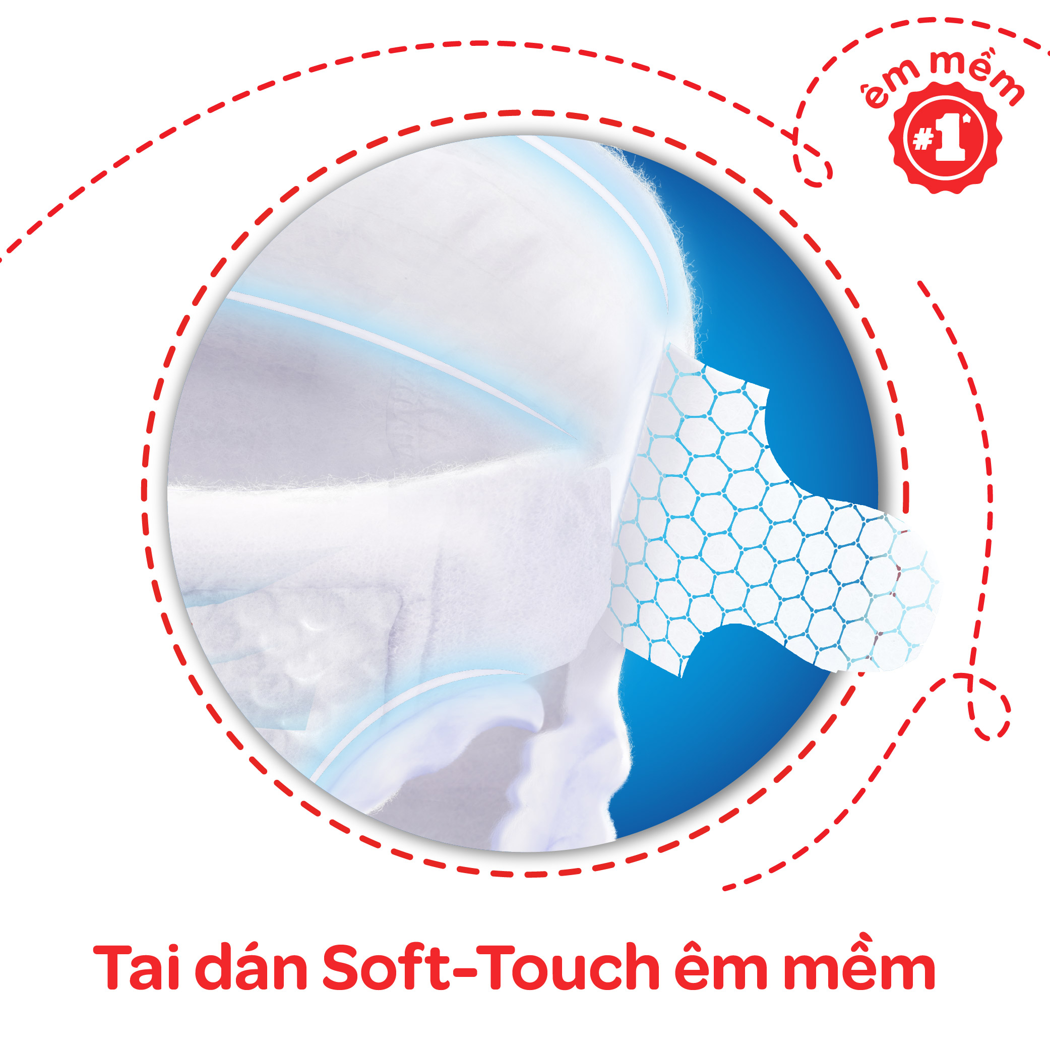 Tã dán sơ sinh Huggies NB74 (dưới 5kg) - Gói 74 miếng + Tặng 10 miếng