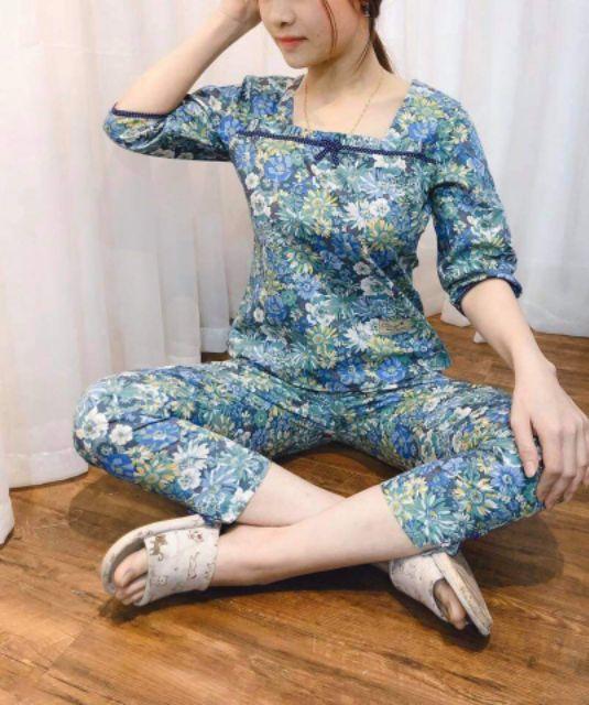 Đồ bộ mặc nhà, đồ ngủ cao cấp cổ vuông đủ size