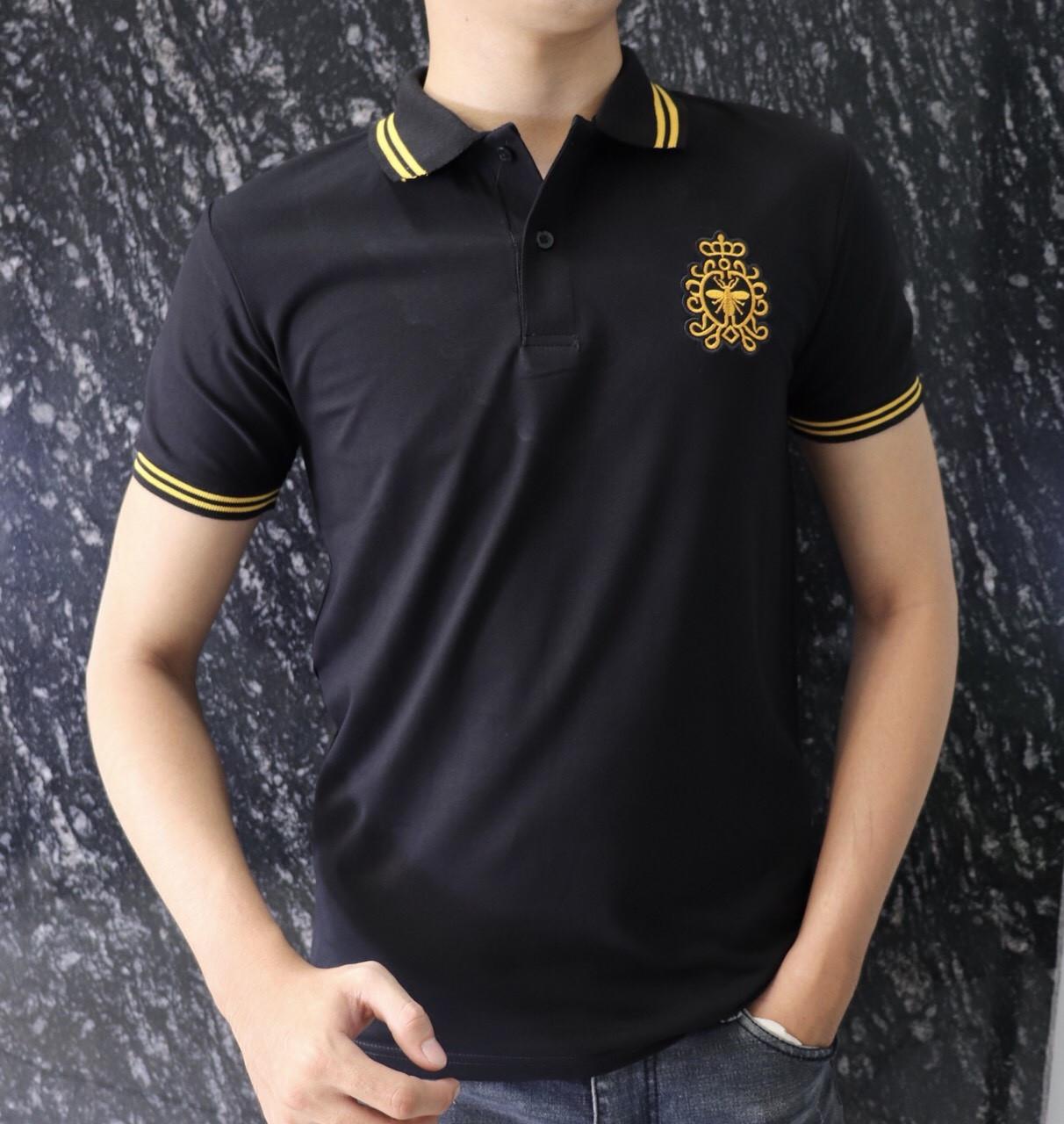 Áo Thun NAm Cổ Bẻ Vải Cotton Mịn Mát Không Xù