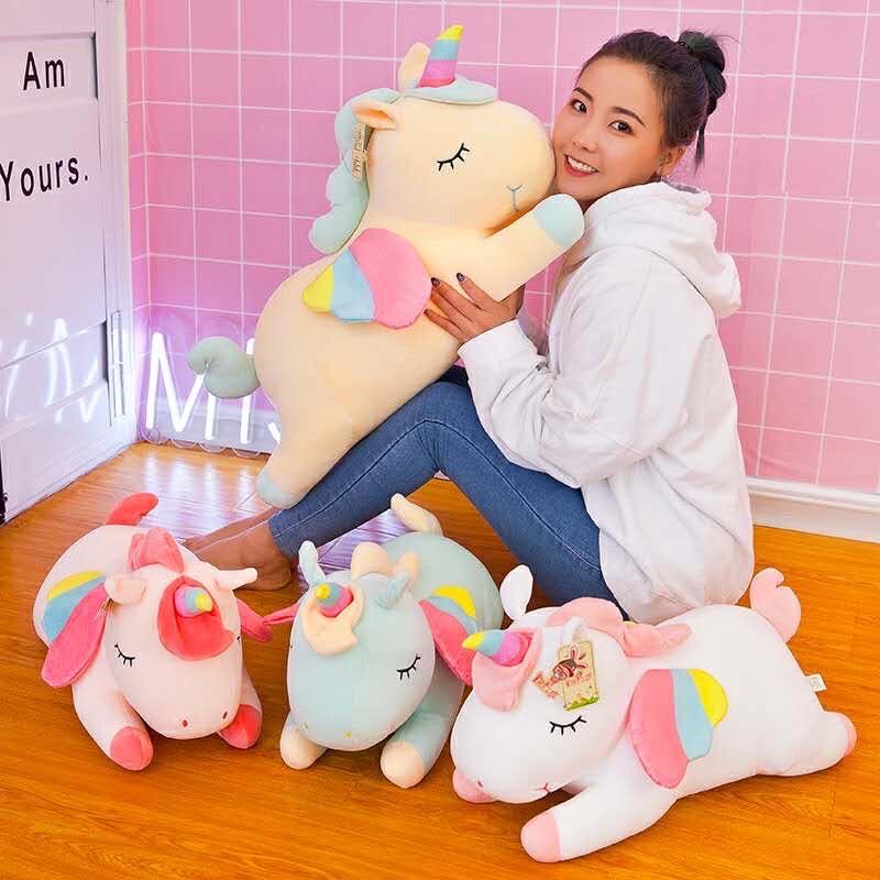 Gấu bông gối ôm ngựa Unicorn / Pony cao cấp