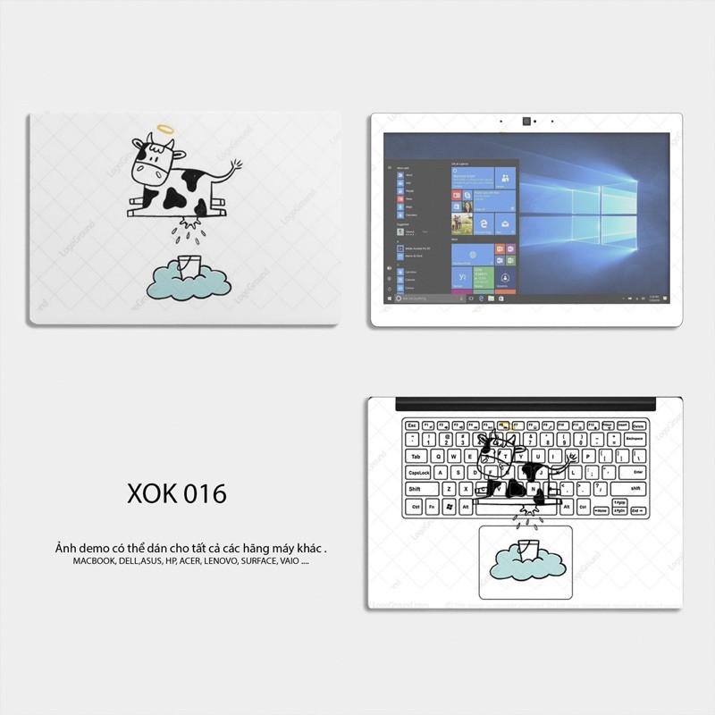 Skin Laptop mẫu Bò Sữa - dành cho tất cả các dòng Laptop - Miếng dán bảo vệ laptop