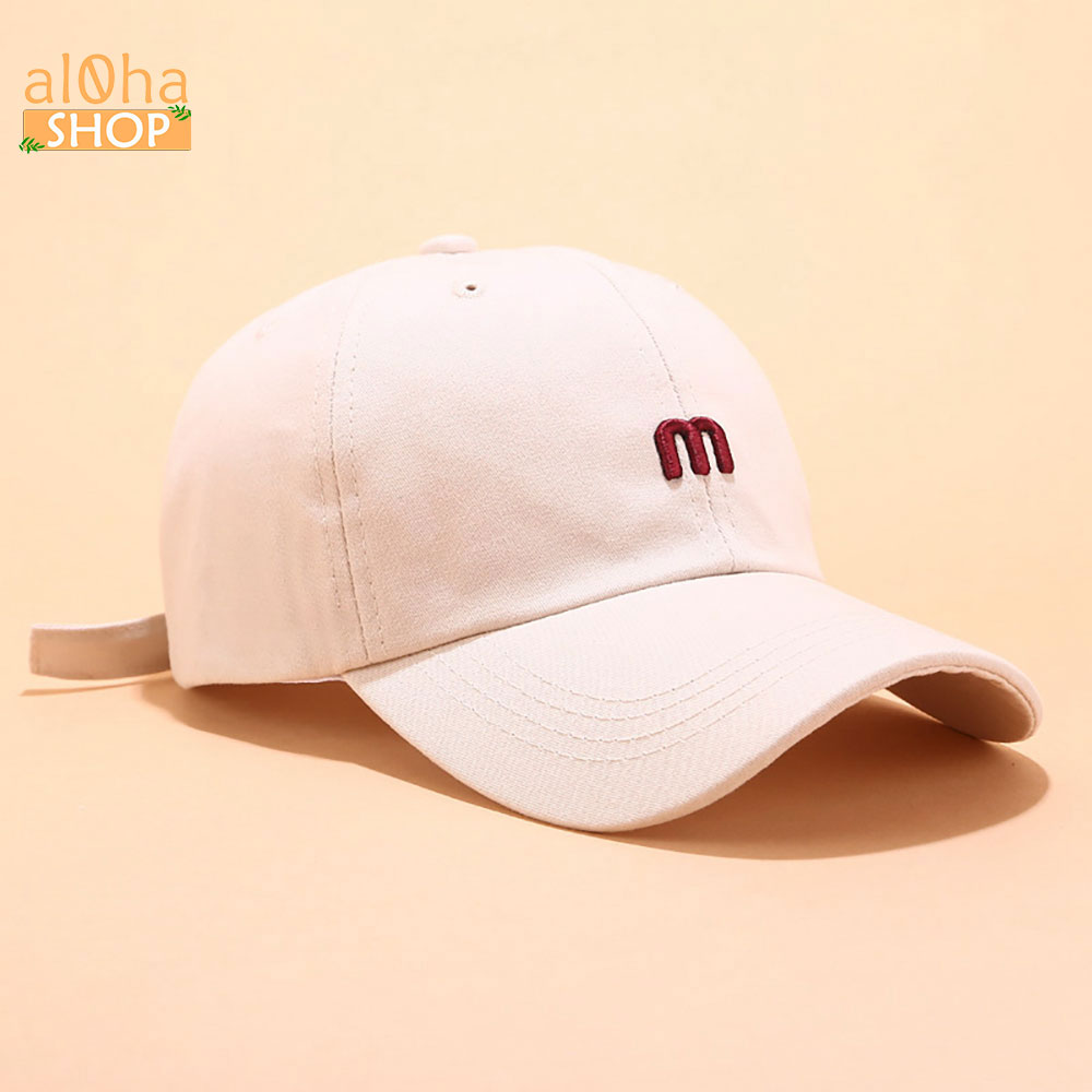 Mũ lưỡi trai chữ M - nón chống nắng unisex nam nữ - al0ha Shop