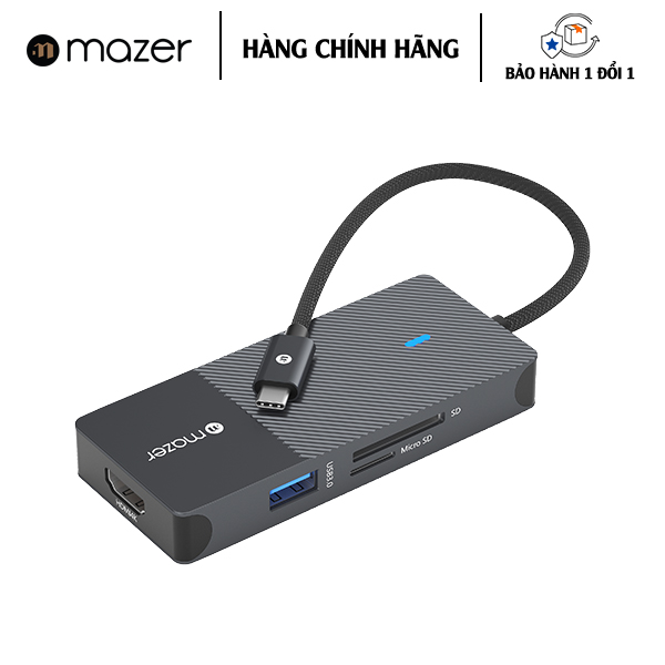 Cổng Chuyển Đổi Mazer Infinite.HUB Pro 7-in-1 USB-C - Hàng Chính Hãng