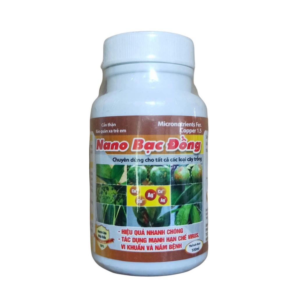 Nano Bạc Đồng 100ml Diệt nấm bệnh trên lá