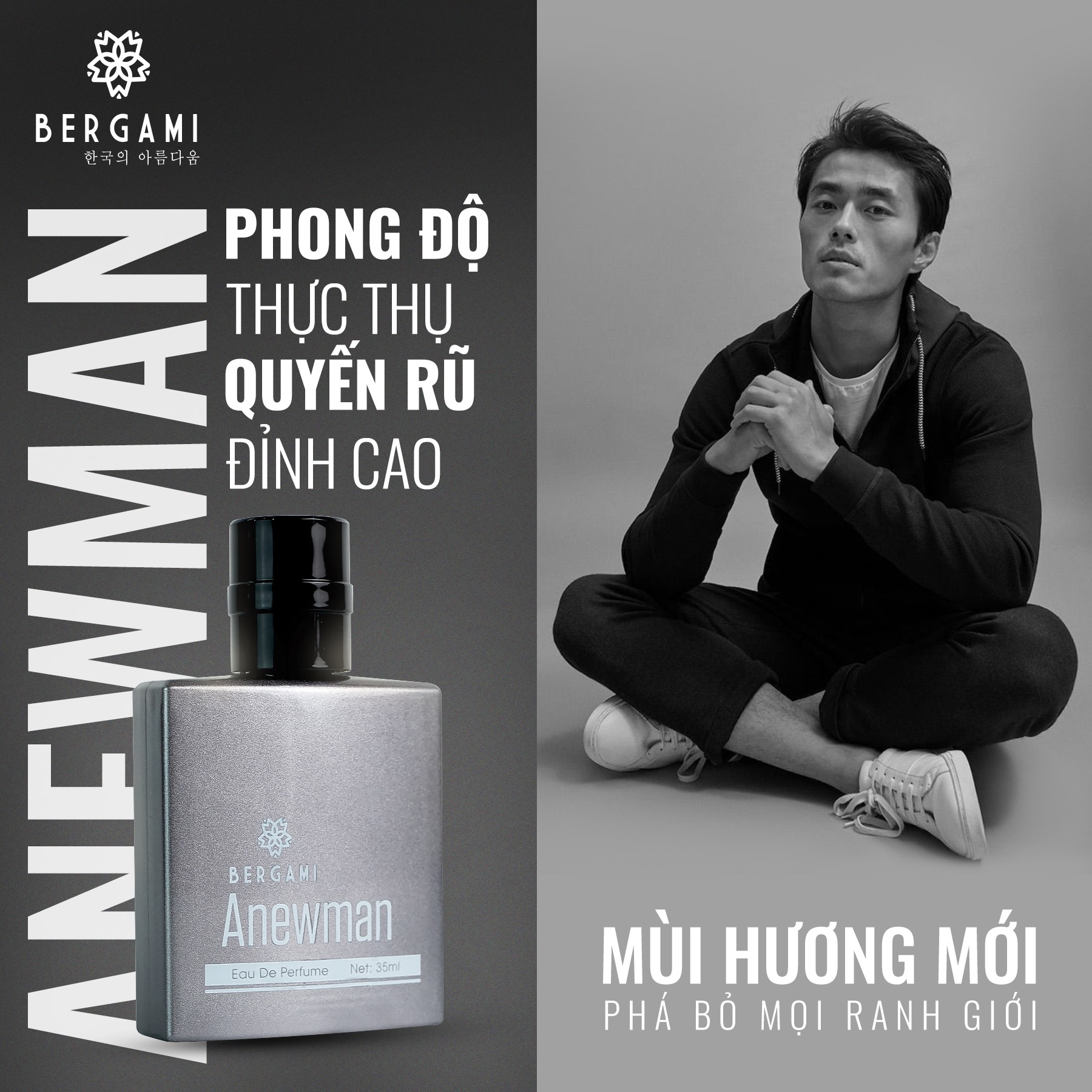 Nước hoa nam chính hãng Bergami Anewman 35ml - Lưu hương 12h