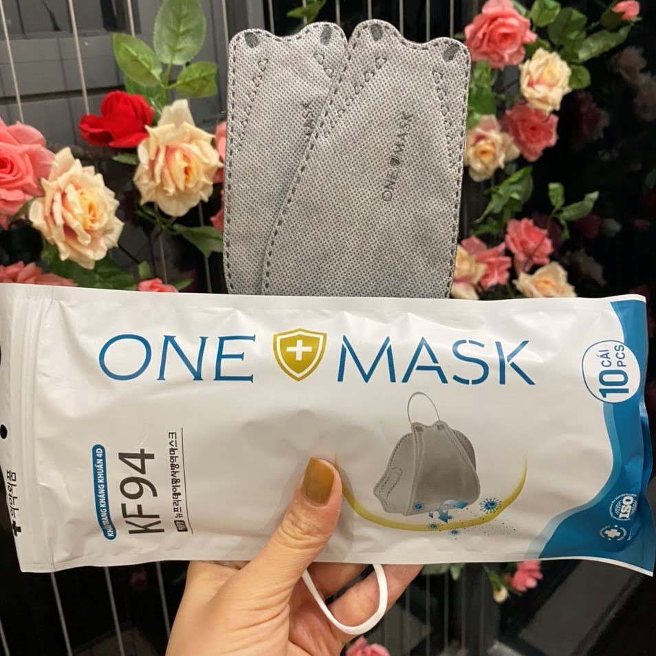 Khẩu trang y tế KF94 4D kháng khuẩn ONEMASK KIMMASK lọc bụi chống nắng và tia UV công nghệ Hàn Quốc ôm sát khuôn mặt không dính son dễ thở