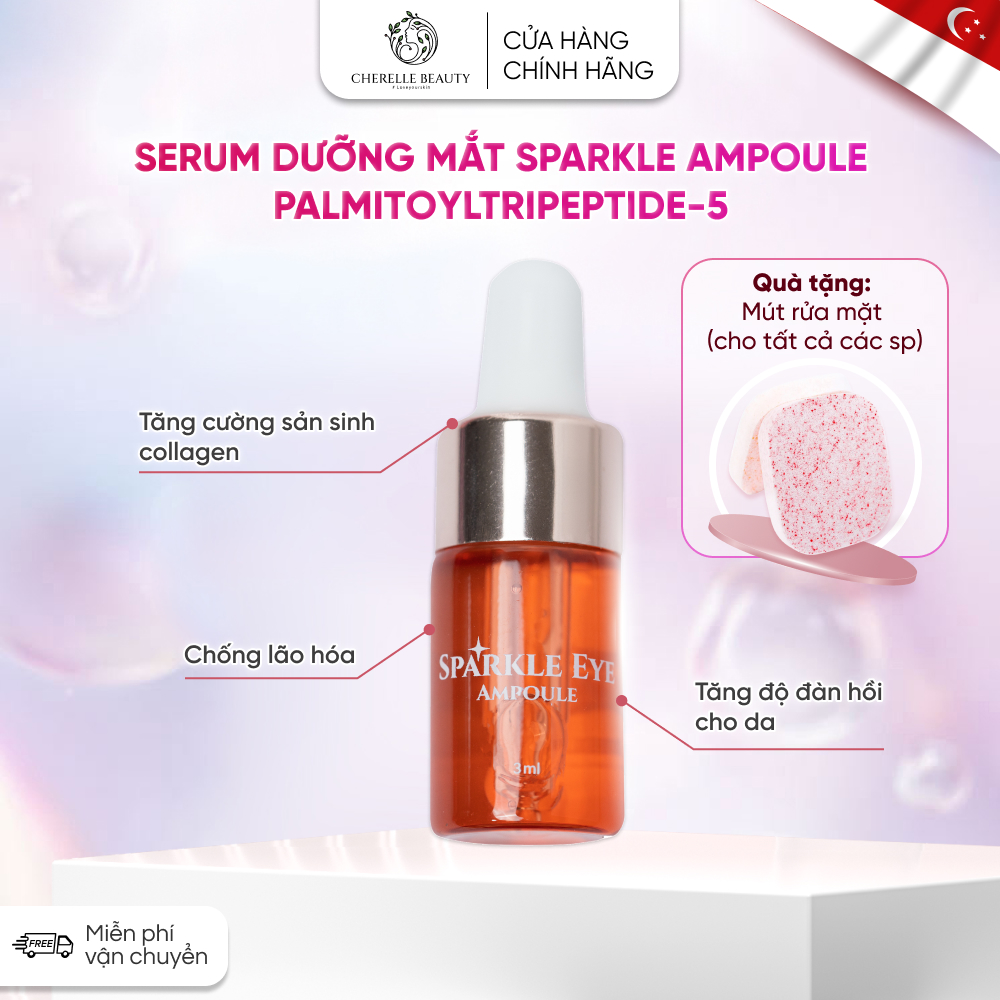 Tinh chất dưỡng mắt Sparkle Eye Ampoule, cấp ẩm, chống lão hóa, giảm quầng thâm, bọng mắt