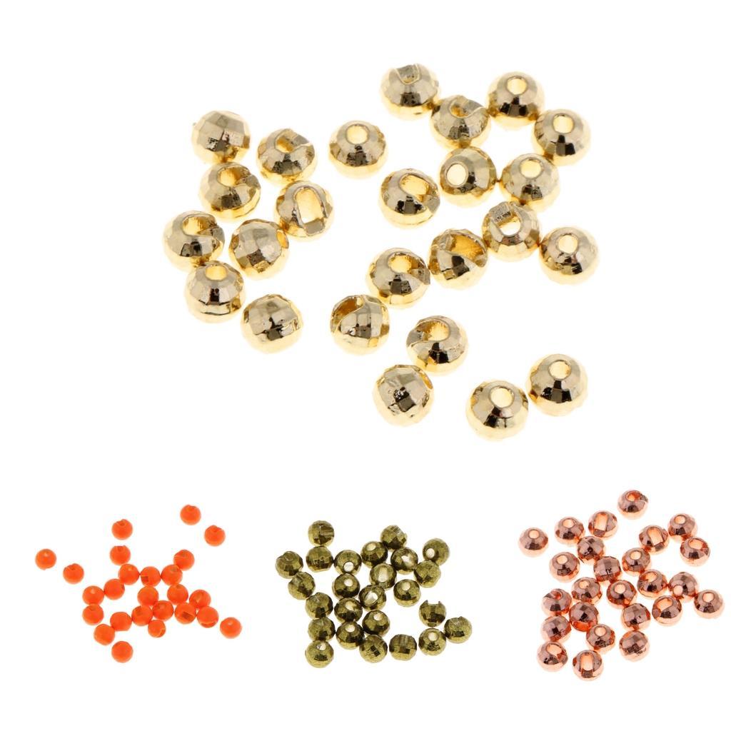 25pcs Slotted Tungsten Fly Tying Beads DIY Fly Tying Materials 2.5mm