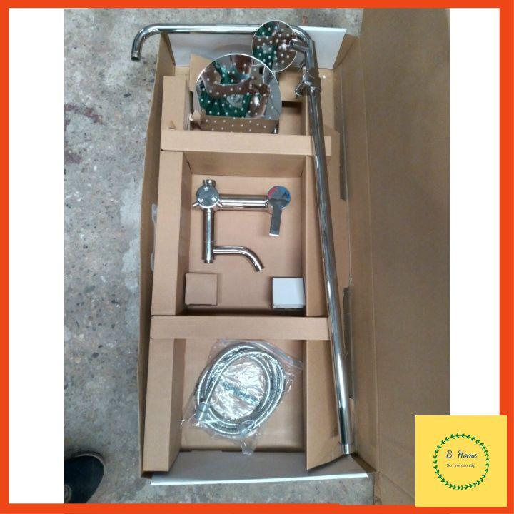 Sen cây tắm đứng Inox 304 bóng