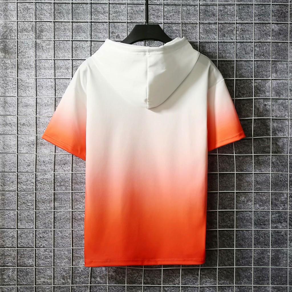 Áo Hoodie Ngắn Tay Form Rộng Phong Cách Năng Động Cá Tính Dành Cho Nam