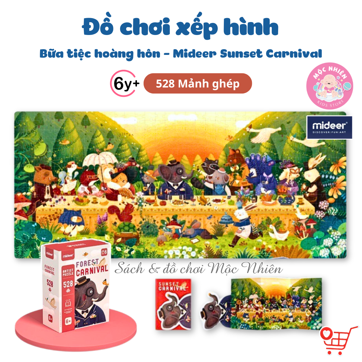 Đồ chơi xếp hình ghép hình puzzle Mideer 528 mảnh - Bữa tiệc hoàng hôn Sunser Carnival