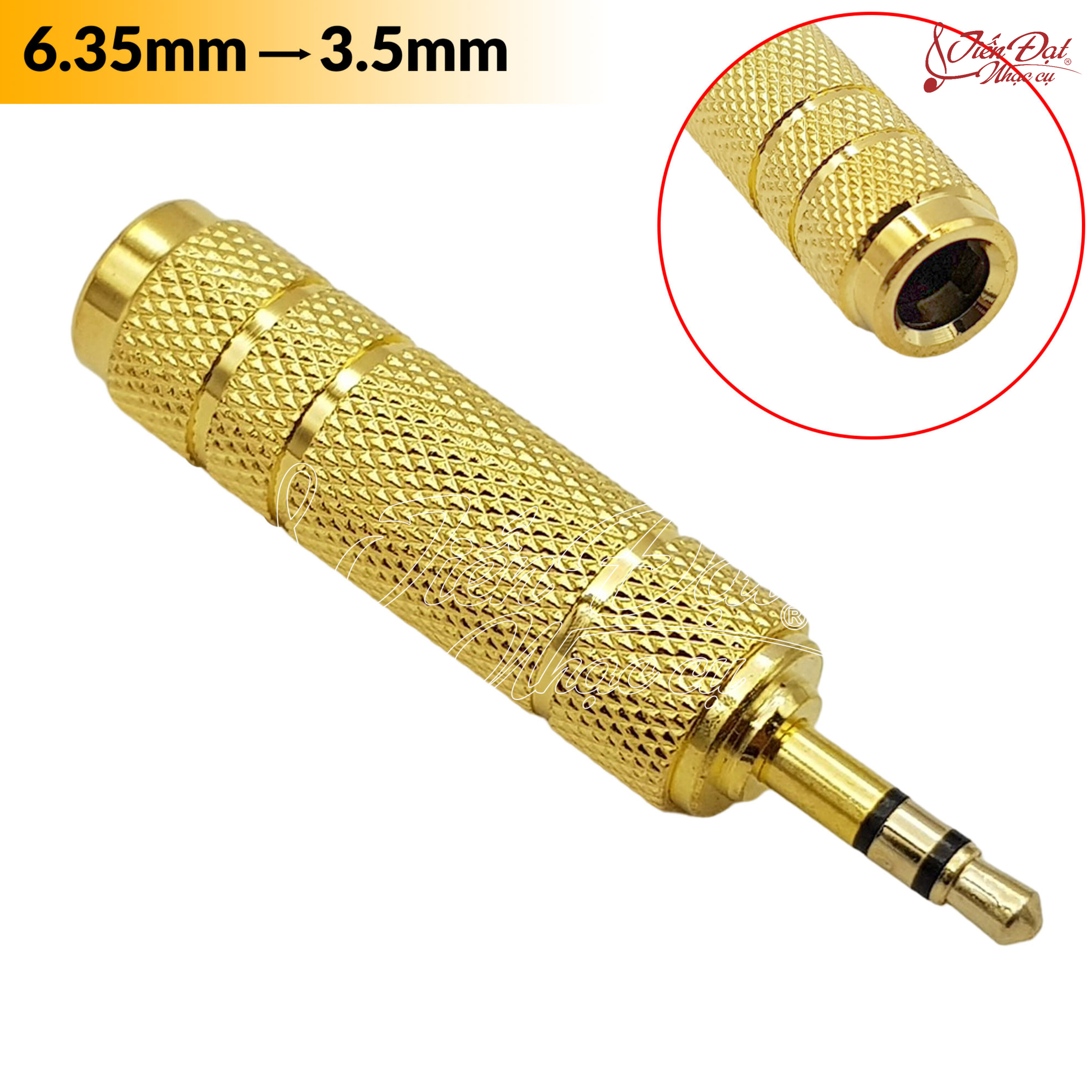 Đầu Jack Chuyển Đổi Âm Thanh Từ 6.5mm (6 ly) Sang 3.5mm(3 ly)