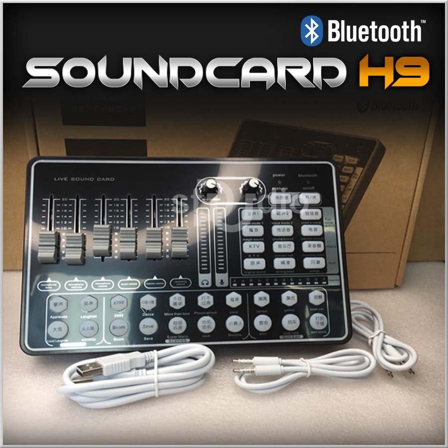 Sound card thu âm Live stream H9 có kết nối Bluetooth