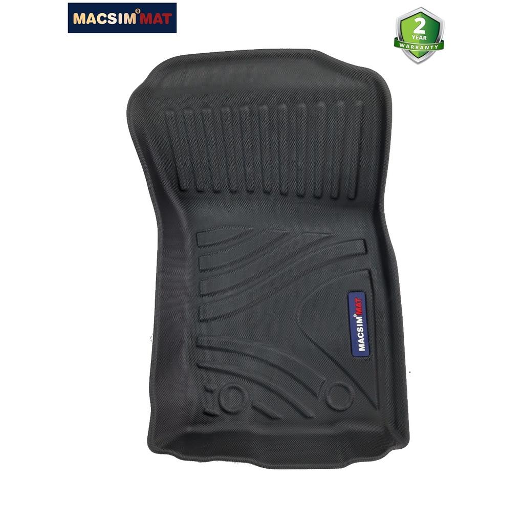 Thảm lót sàn xe ô tô Mitsubishi Pajero Sport 2013 - 2018 Nhãn hiệu Macsim chất liệu nhựa TPV cao cấp màu đen