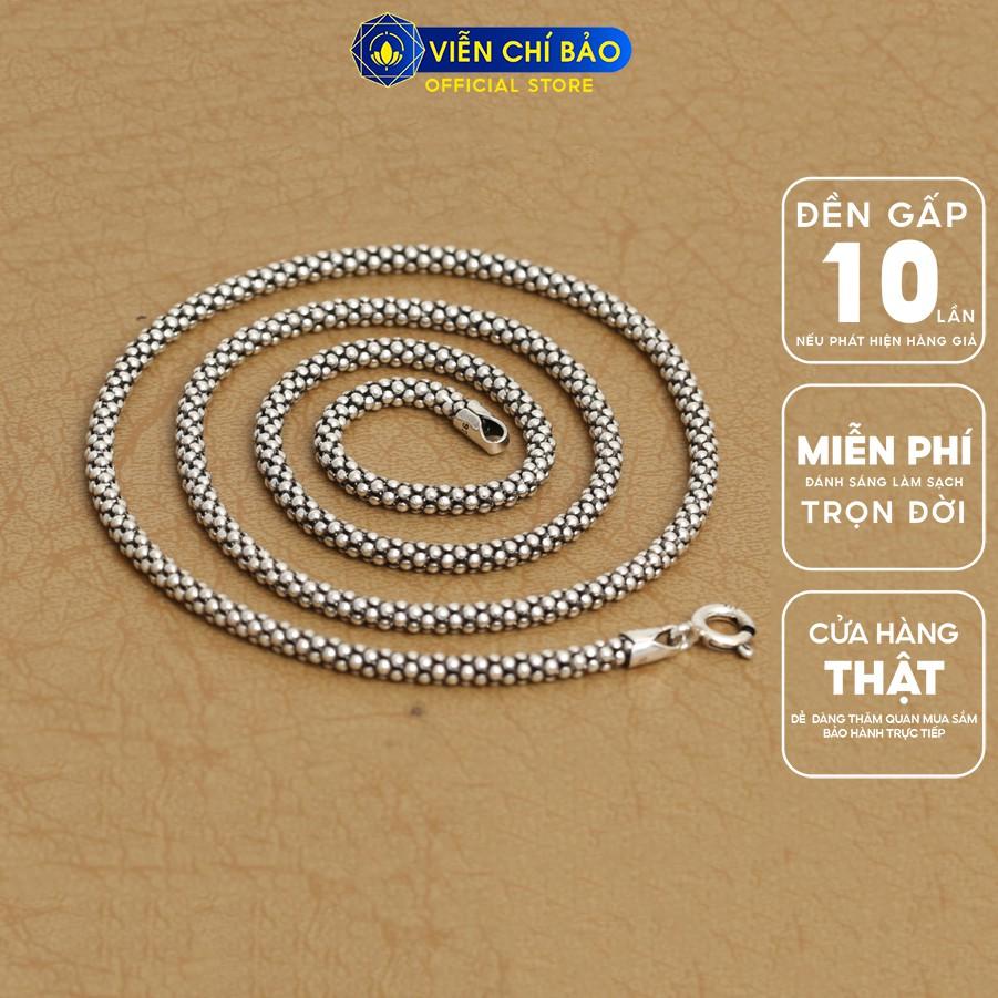 Dây chuyền, vòng cổ bạc nam đốt vảy chất liệu bạc Thái S925 thương hiệu Viễn Chí Bảo D100022