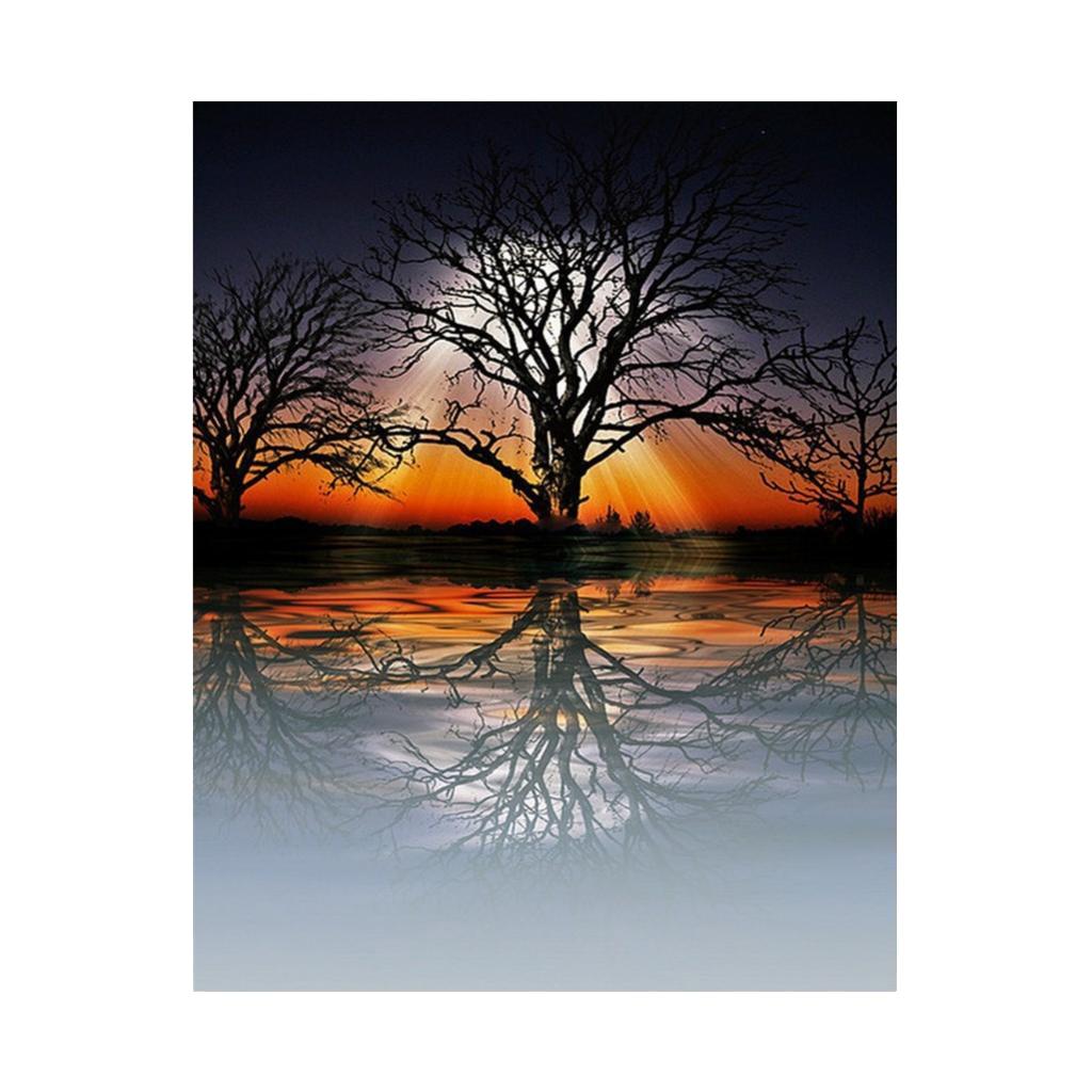 Home Diamond Painting Colorful Tree Sunlight Fashion Wall Decor Handmade DIY