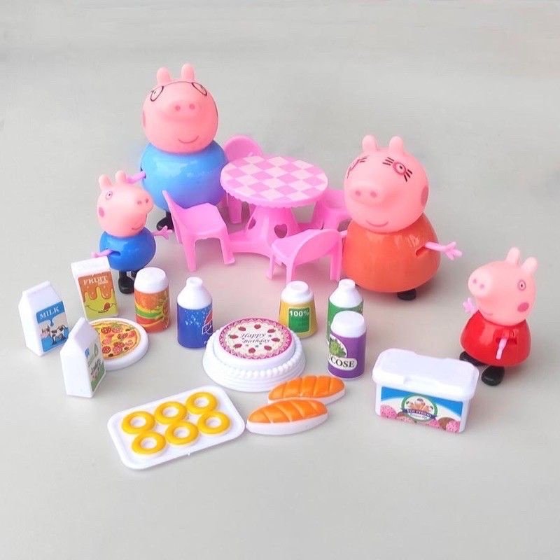 Hộp búp bê mô hình Peppa nhà bếp dã ngoại picnic