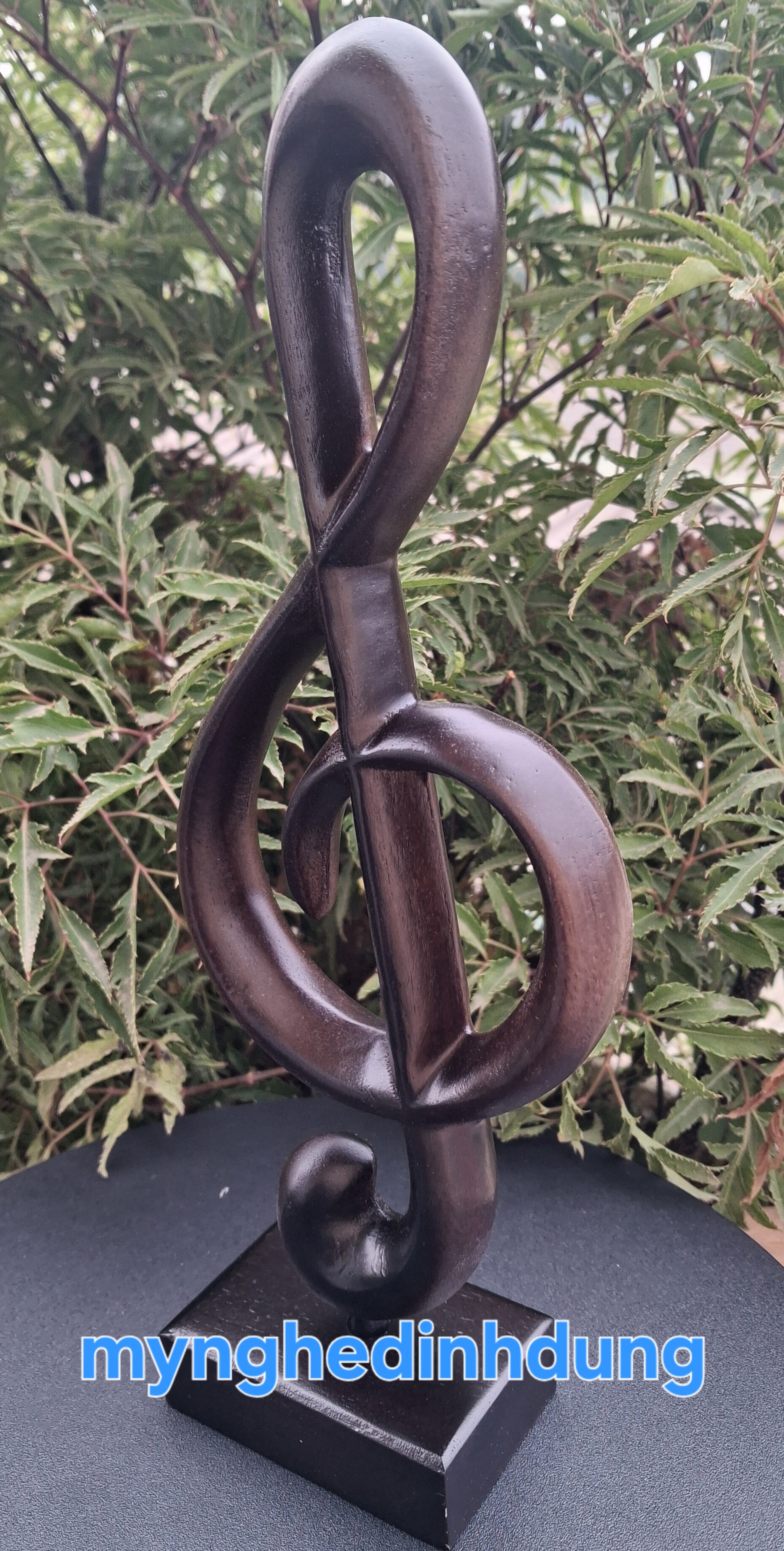 Nốt nhạc trang trí bằng gỗ cao 27x9x7cm