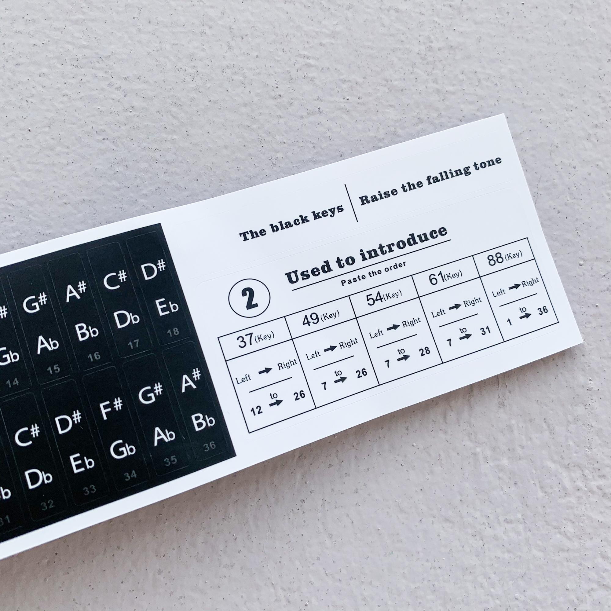 Miếng dán nốt nhạc trên đàn Piano, Organ | Piano Sticker - Decal |