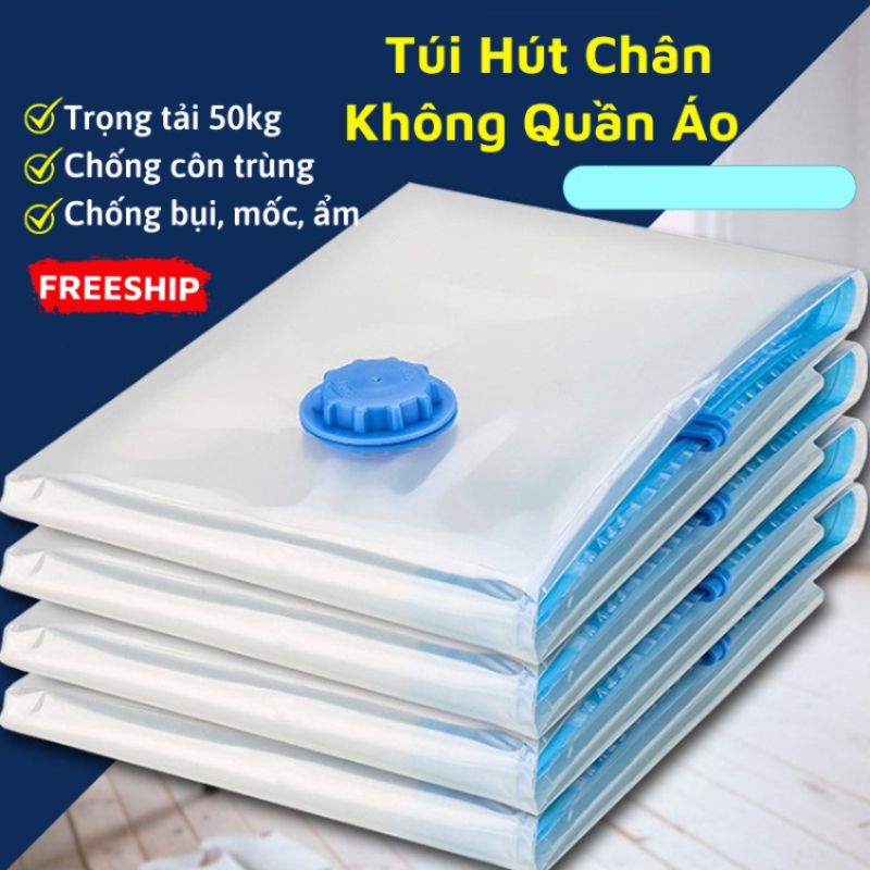 Túi Hút Chân Không Đựng Quần Áo, Chăn Ga Gối, Thú Bông - Loại Dày Cao Cấp, Nhiều Hoạ Tiết, Bảo Vệ Quần Áo, Chăn Ga Khỏi Ẩm, Nấm Mốc, Chống Nước Tuyệt Đối