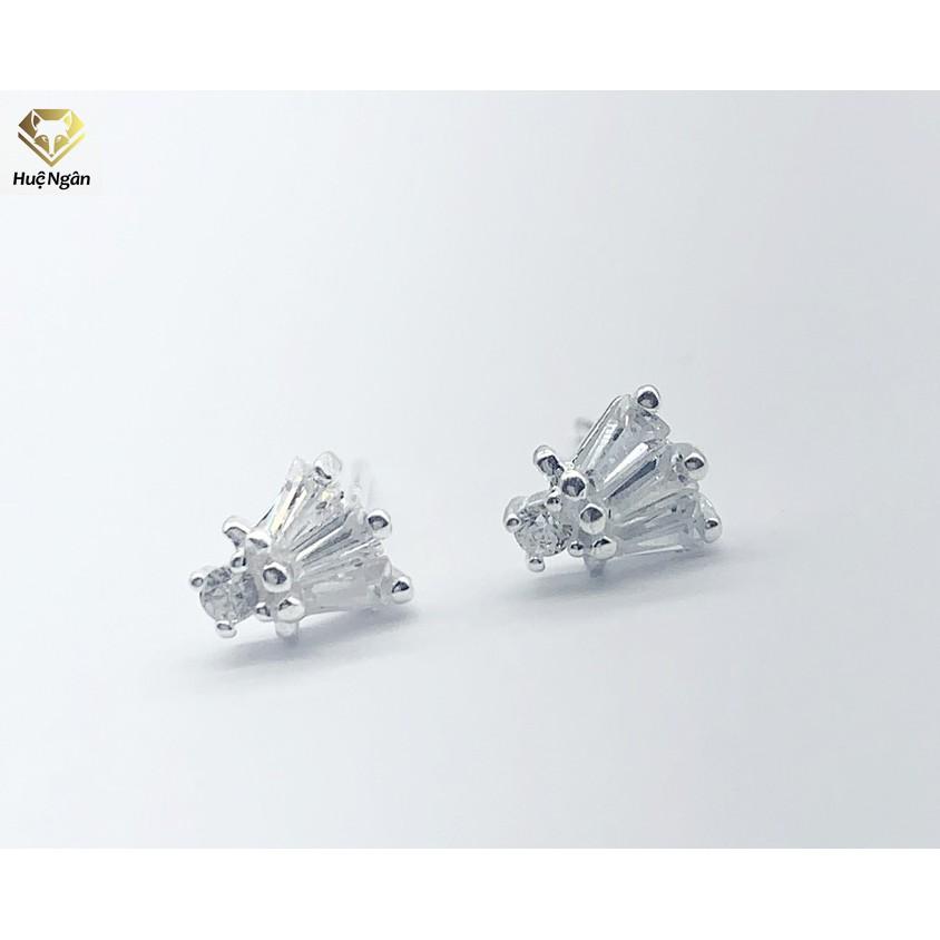 Bông tai bạc Ý 925 Huệ Ngân - Vương Miện đẹp YCXR361