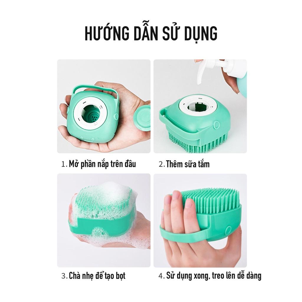 DỤNG CỤ TẮM - MASSAGE CHÓ MÈO BẰNG SILICON