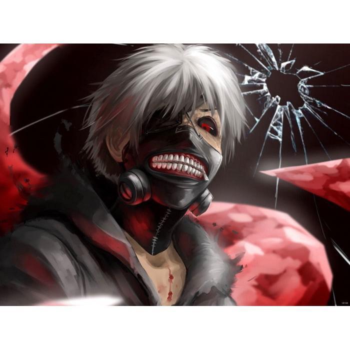 Mặt Nạ Ken Kaneki Tokyo Ghoul - Loại Cosplay Mặt Nạ + Che Mắt ( hàng sẵn