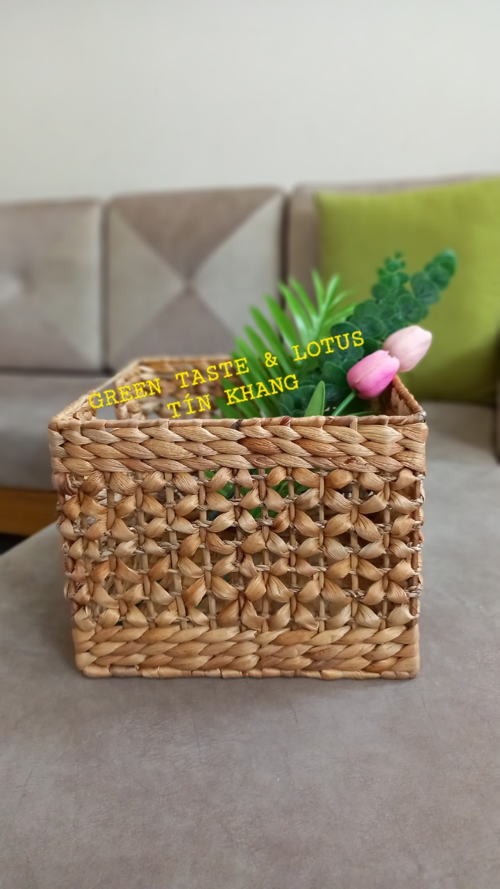 Sọt Giỏ Lục Bình, Sọt Cói Đa Năng, Decor Nội Thất Cao Cấp Chuẩn Đẹp-SLBHTKSLTK01