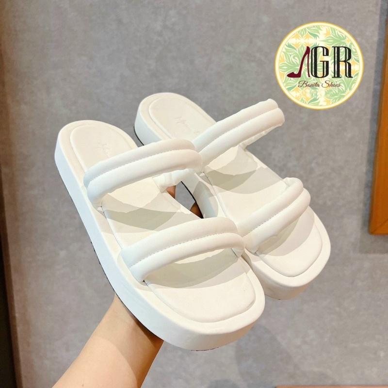 Dép 2 quai viền phồng xinh xắn cao 3 cm