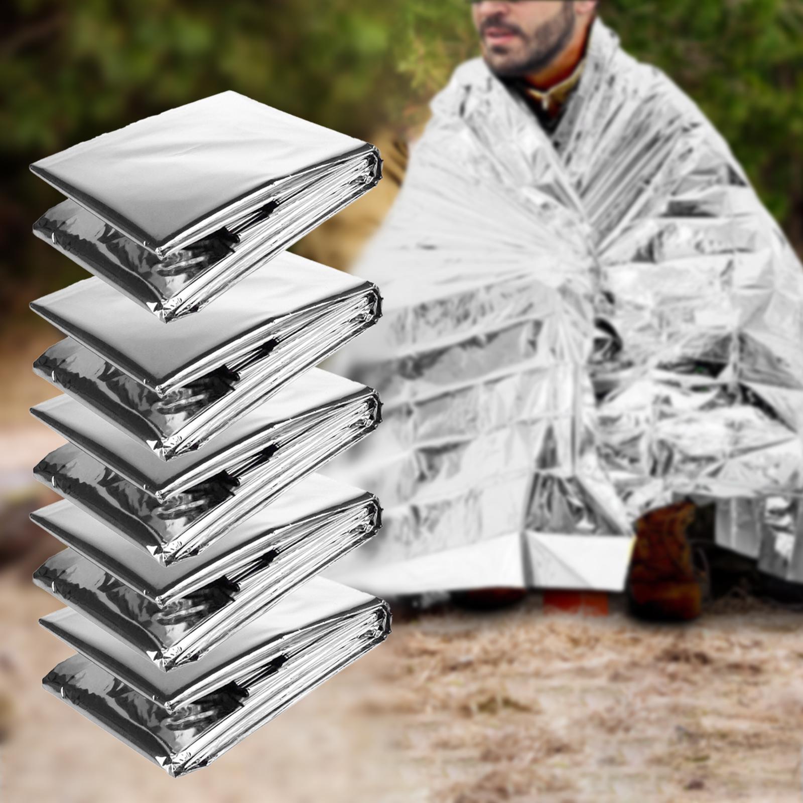 5 Pieces Thermal Blanket 130*210cm Foil Space Blanket for First Aid
