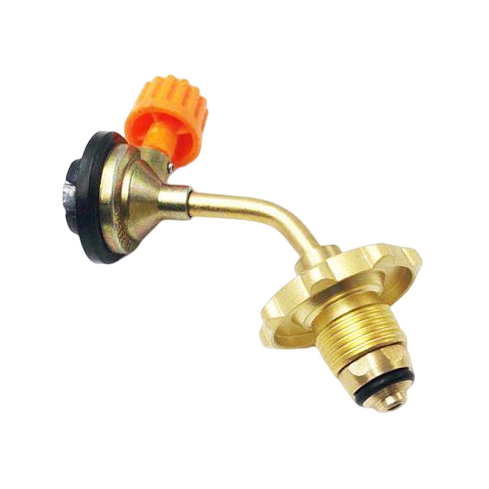 Gas Tank Refill Adapter Solid Brass Canister Accessories for Outdoor Picnic