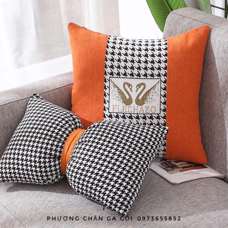 Gối tựa lưng sofa, gối tựa vuông 45x45, gối noel kê lưng văn phòng