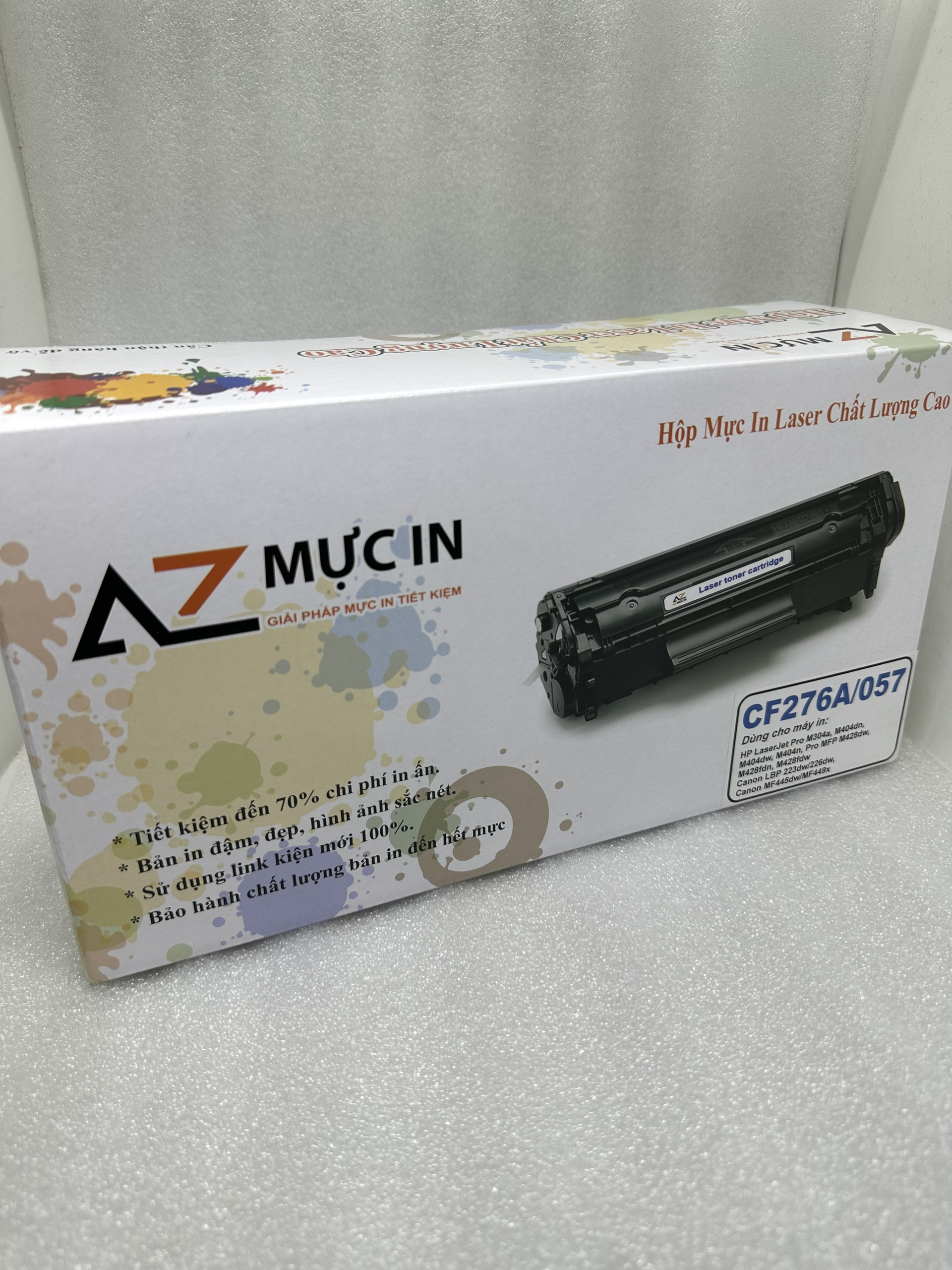 Hộp mực AZ 76A/057 KHÔNG CHIP [Lấy chíp cũ gắn qua] dùng cho máy in Canon LBP 223DW, 226dw, MF445dw/ MF449x, HP M404n, Pro MFP M428dw - Hàng chính hãng