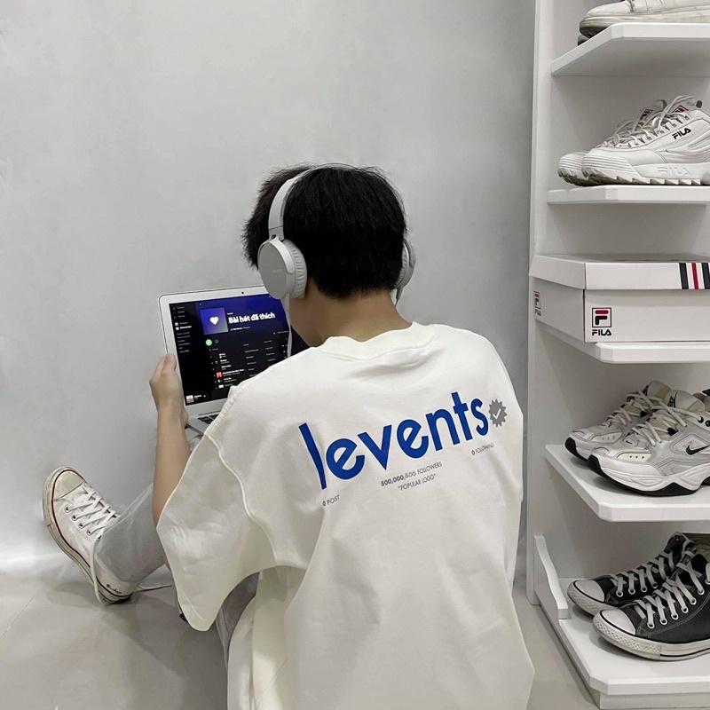 Áo thun unisex Popular Logo Nam nữ màu trắng kem chữ xanh Hany shop