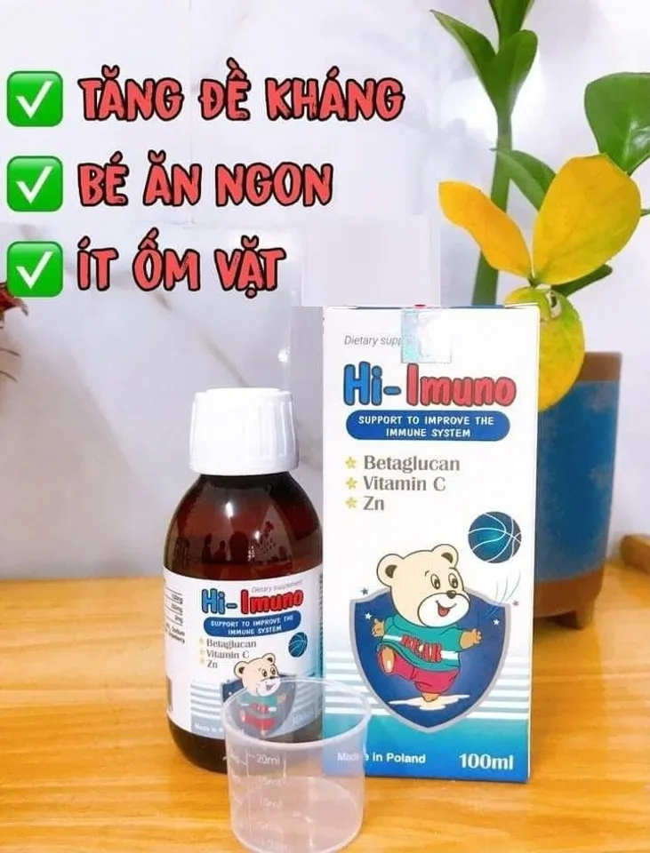 [Hàng chính hãng]Siro Tăng Đề Kháng, Tăng Cường Sức Khỏe Cho Trẻ Em HI-IMUNO (100ml)