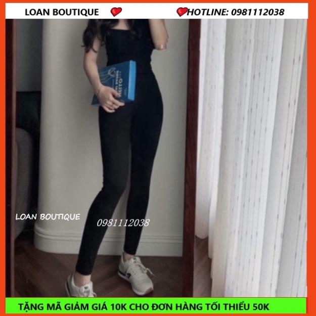 Quần legging nữ hello full hộp siêu co dãn, quần legging nữ dáng thon dài cạp bản to