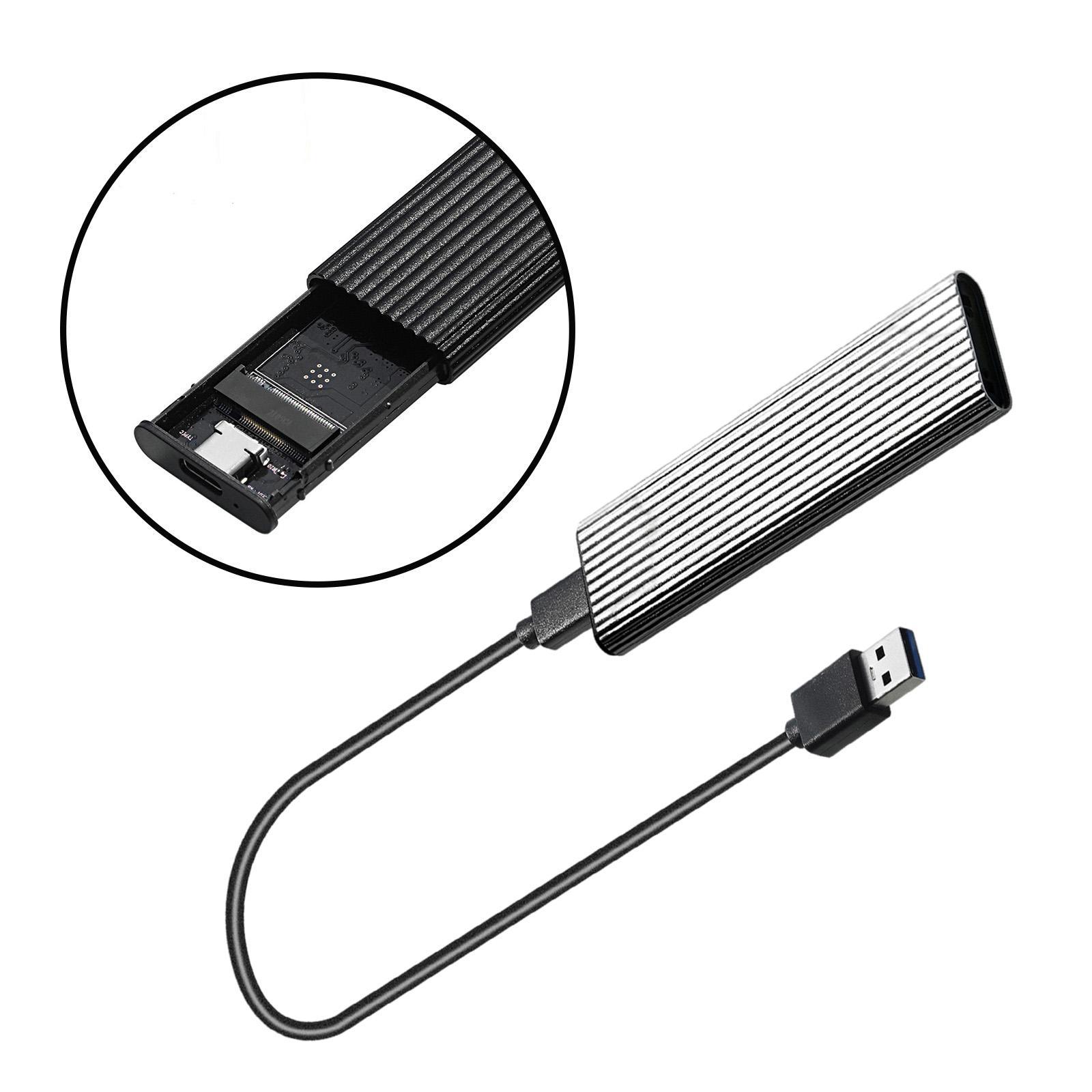 2x USB 3.0 to NGFF M.2 B Key SSD External Enclosure Case Cover Adapter