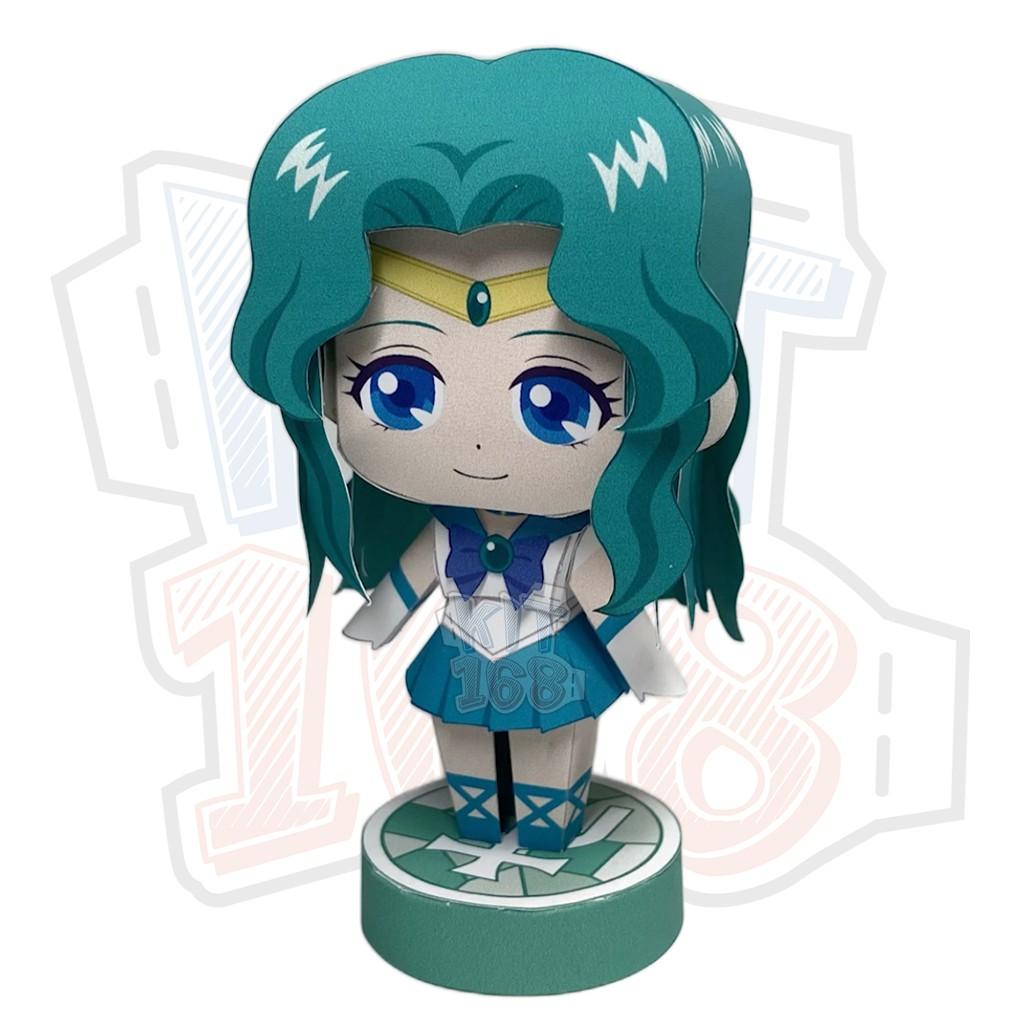 Mô hình giấy Anime Chibi Michiru Kaioh – Thủy Thủ Sao Hải Vương + kit mô hình hộp trang trí