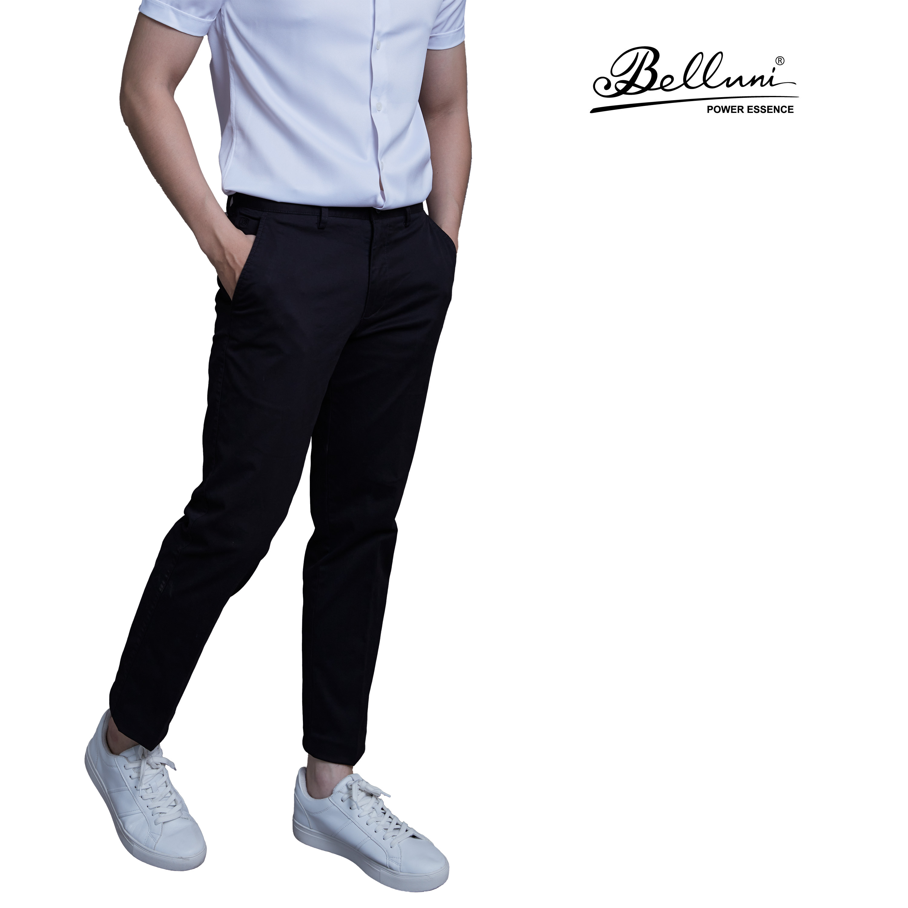 Quần khaki nam công sở cao cấp Belluni sợi cotton không ly - QK0.CMS.BE.25.BL