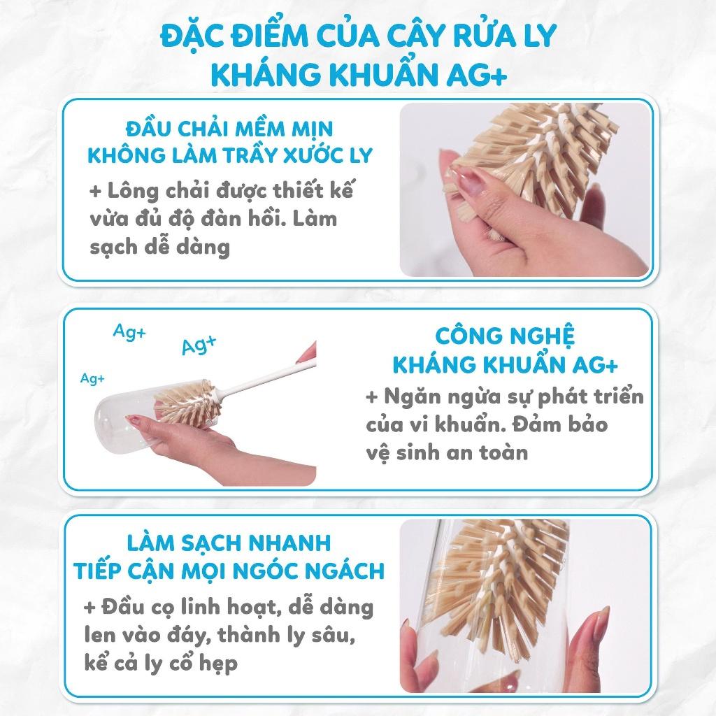 [Combo] Cây rửa ly kháng khuẩn đầu chải mền mại MyJae