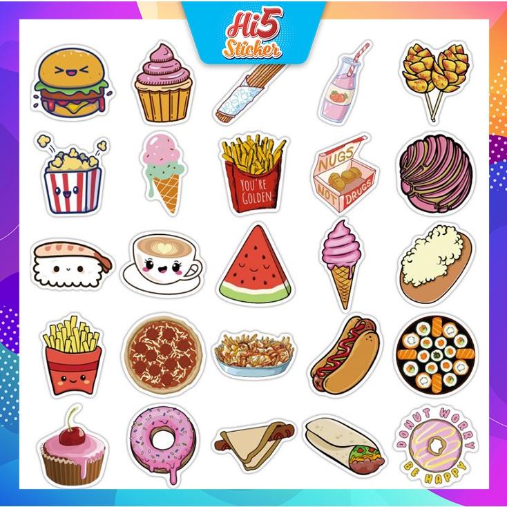 Sticker Hình Dán cao cấp Món Ăn Ngộ Ngĩnh ms#212