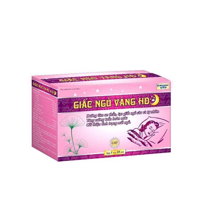 GIẤC NGỦ VÀNG HD ( hồng)Hộp 30 VIÊN - Rostex- Tủ Thuốc Bảo Châu