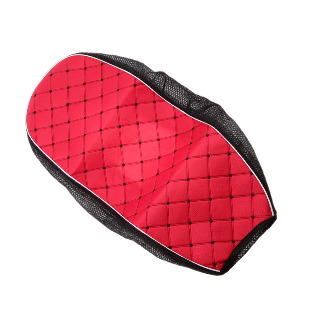Red Motorcycle Electric Car Scooter Breathable Seat Cushion Protector Cover