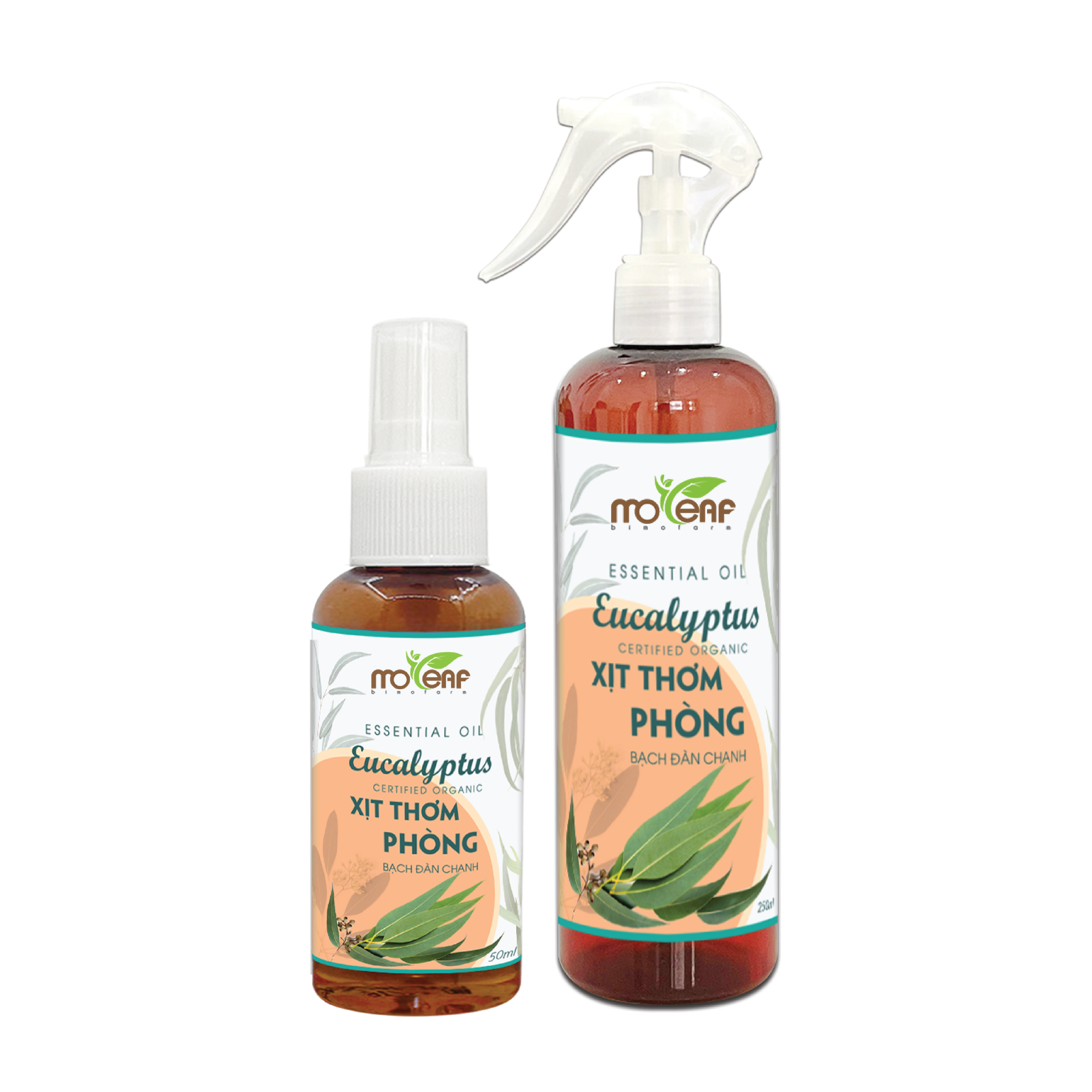 Xịt Thơm Phòng Moleaf Tinh Dầu Bạch Đàn Chanh - Eucalyptus Citrondora Lọc Không Khí Thơm Mát Thư Giãn Ngủ Ngon Hỗ Trợ Giải Cảm Đuổi Muỗi Đuổi Con Trùng 250ml