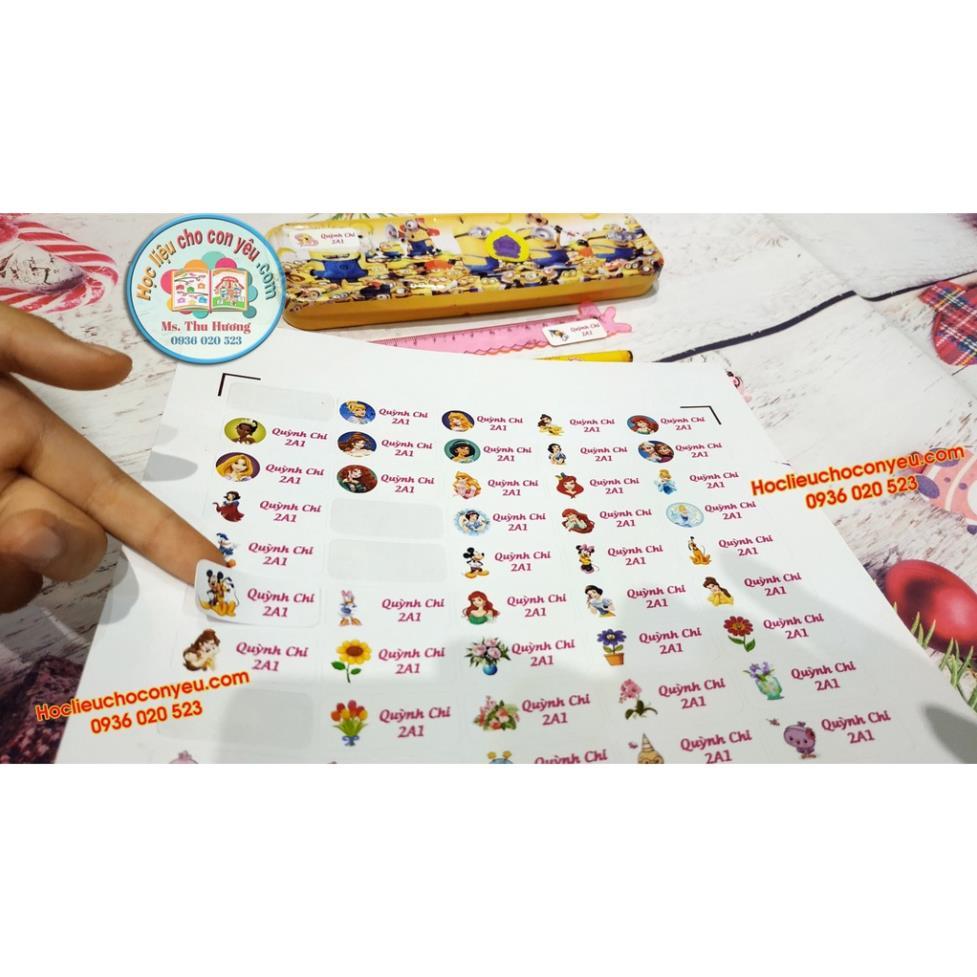 Sticker tên bé theo yêu cầu