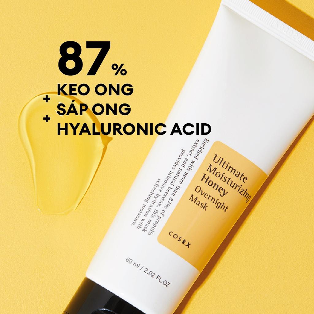 Mặt Nạ Ngủ Keo Ong Dưỡng Ẩm Và Tái Tạo Da COSRX Ultimate Moisturizing Honey Overnight Mask 60ml HSD