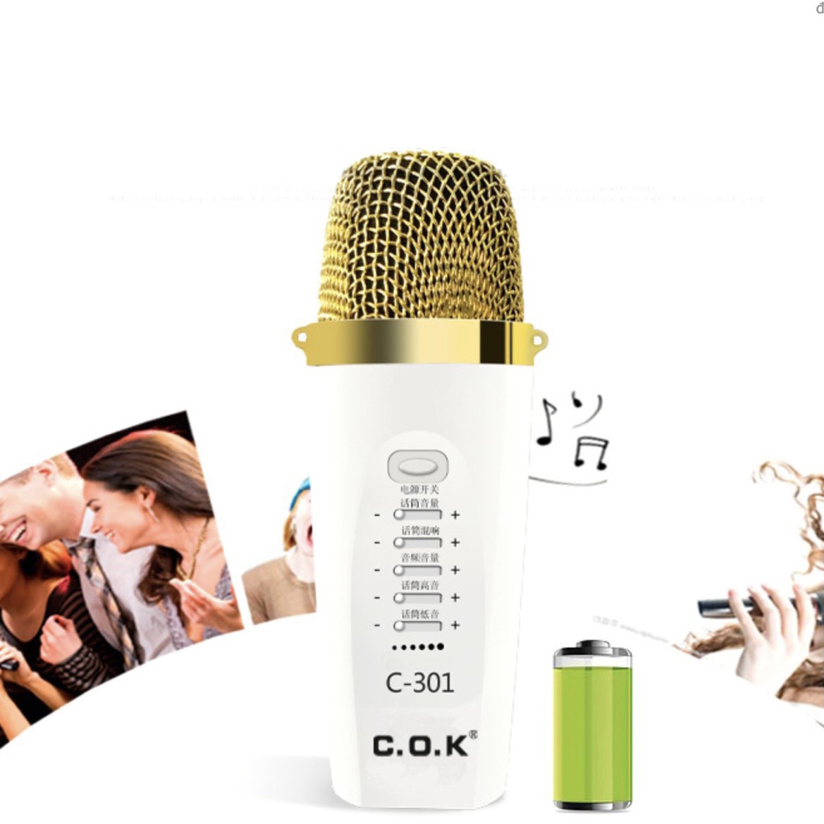 MICRO BLUETOOTH KARAOKE SỬ DỤNG CHO ĐIỆN THOẠI COK 301 - HÀNG CHÍNH HÃNG