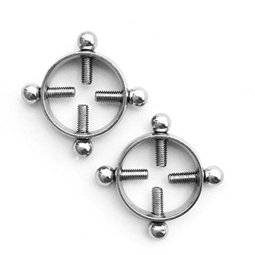 2pcs Stainless Steel Adjustable Screw Circle Barbell Piercing